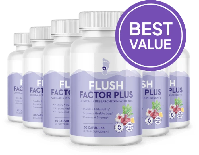 Flush Factor Plus 6-bottle best value package with free US shipping and three digital bonuses